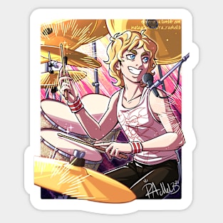 Fire Drummer Sticker